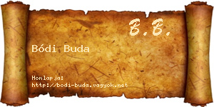 Bódi Buda névjegykártya